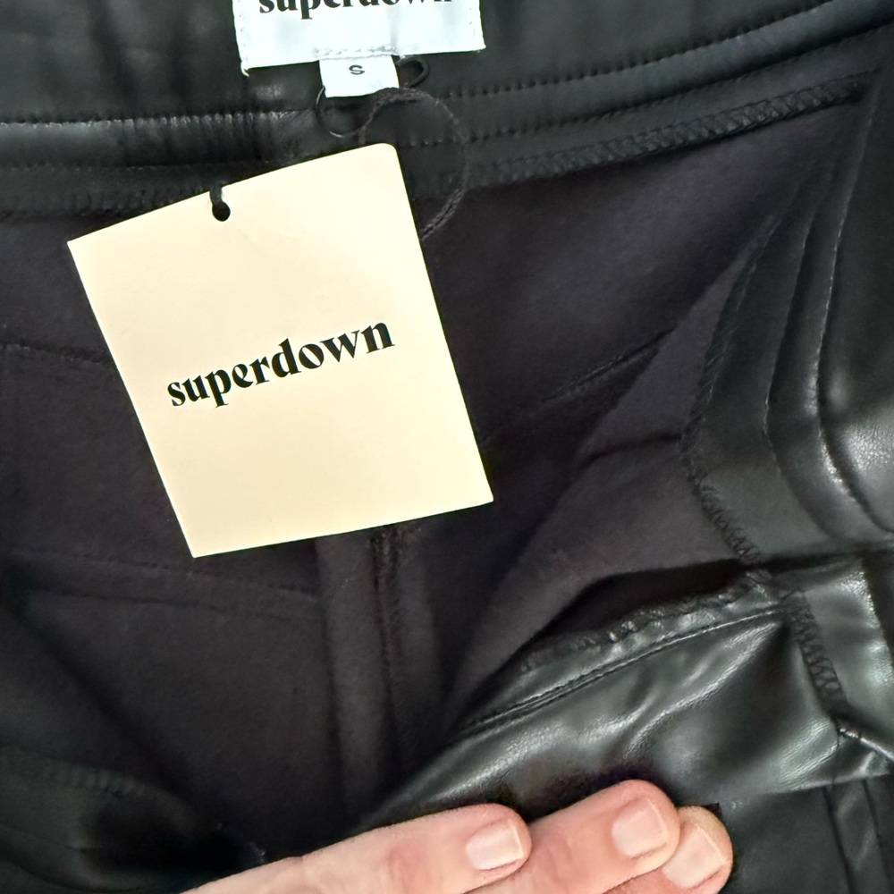 Superdown Halley Faux Leather Pant New With Tags Size S - Picture 8 of 11